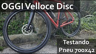 Pneu 700x42 na Oggi Velloce disc Review e testes [upl. by Montanez]