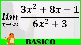 Límites al Infinito  Ej1 Funciones Racionales o División de Polinomios [upl. by Spector]