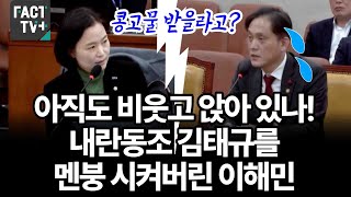 quot아직도 비웃고 앉아 있나quot 내란동조 방통위 김태규를 멘붕 시켜버린 이해민 [upl. by Stillmann]