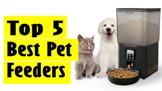 Best Pet Feeders Top 5 Best Automatic Feeders In 2023  Dog Food Dispenser  Cat Feeders Review [upl. by Yhotmit]