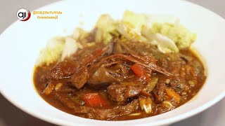 Receta Ají Sopa de fideos con carne  Trucos de cocina saludable [upl. by Suivatal763]