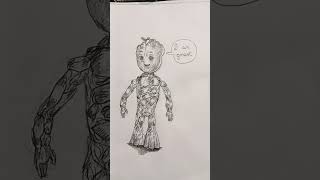 drawing of I am Groot [upl. by Aleta850]