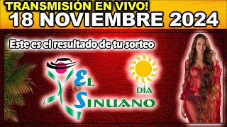 SINUANO DÍA Resultado EL SINUANO DÍA LUNES 18 de noviembre de 2024 [upl. by Eboj963]