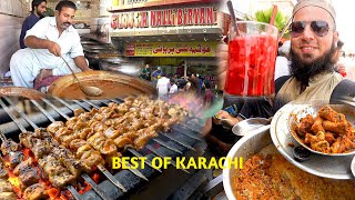 BEST OF KARACHI  JAVED NIHARI  Prawn Karahi Grilled Fish World Famous Ghousia Nalli Biryani [upl. by Sherrod]