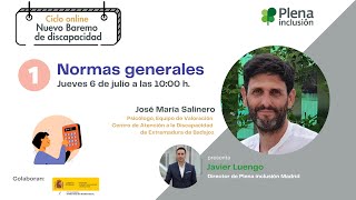 Ciclo Nuevo Baremo de discapacidad Seminario 1 Adaptación a la CIF Normas  Plena inclusión [upl. by Ariay728]