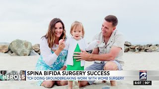 Spina Bifida surgery success story Texas Childrens Hospital doing groundbreaking work with wom [upl. by Asylla]