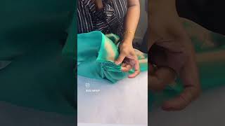 Easy saree pleating method🥻sareedresspleatingfoldingtrendingsongtrendingvideo💜🥻❤ [upl. by Cooke256]