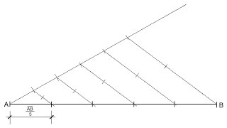 Dividing a line segment into equal parts Thales theorem [upl. by Ken666]