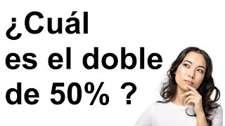 ¿Sabes cuál es el doble de 50 Matemáticas Básicas [upl. by Nulubez661]