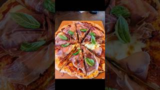 Prosciutto Pizza baked on pizza stone [upl. by Arodoet]