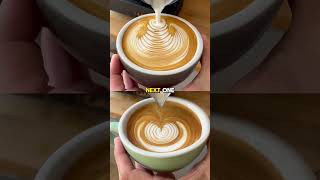 Winged Rosetta vs Easy Rosetta Latte Art which one is better Top or Bottom latteart [upl. by Anivlek]