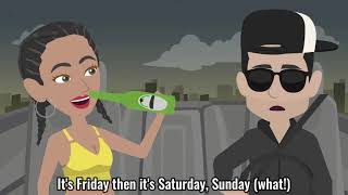 Dubskie  Its Friday Then Saturday Sunday What Lyrics Animated Video [upl. by Lavern]