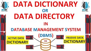 DATA DICTIONARY OR DATA DIRECTORY IN DATABASE  TYPES OF DATA DICTIONARIES IN DATABASE [upl. by Reeta]