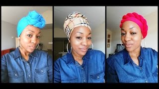 How to tie a Head Wrap  5 Ways [upl. by Arta718]