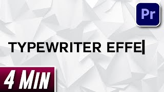 How to do Typewriter Effect  Premiere Pro [upl. by Enneirb230]