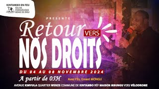 🔴DERNIER JOUR DU 5 GRANDES MATINEES RETOUR VERS NOS DROITS DU 4 AU 8 NOVEMBRE 2024 [upl. by Fernanda]