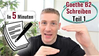 Goethe B2 Schreiben Teil 1  Quick and Easy Guide Subtitles [upl. by Wurst]