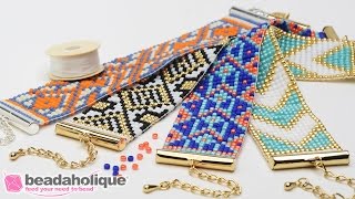 How to Make the Beaded Loom Bracelet Kits by Beadaholique [upl. by Neyr]