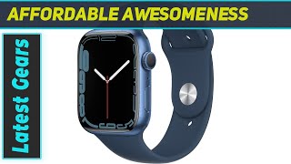 Apple Watch Series 7 GPS 45mm Smart Watch with Blue Aluminum Case and Abyss Blue Sport Band [upl. by Erdman764]