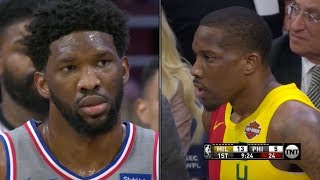 Eric Bledsoe Gets Ejected After Throwing The Ball At Joel Embiid [upl. by Wagshul]