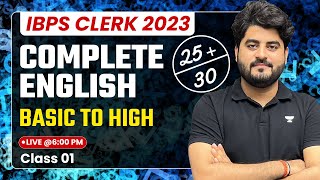 IBPS Clerk 2023  English by Vishal Parihar  Basic to High Complete Batch  Day01 [upl. by Samaria]