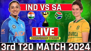 🔴Live India Womens vs South Africa Womens 3rd T20  Today Live Cricket Match  Indw vs Saw Live t20 [upl. by Sudderth366]