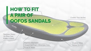 HOW TO FIT A PAIR OF OOFOS SANDALS [upl. by Myrtia]