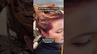 Blonde to Red Hair Transformation  Shorts  Haircom By LOréal [upl. by Gehman]