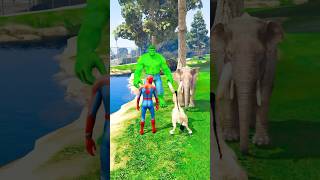 Hulk vs spider man race video 😮😱gta5 viralvideo youtubeshorts cartoon [upl. by Gonyea]