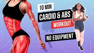 10 MIN CARDIO amp ABS WORKOUT ❤️  No Equipment [upl. by Edmee]