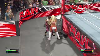 Zelina Vega VS Carmella  Money In The Bank Qualifier  WWE 2K23 [upl. by Odranar]