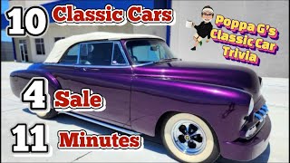 10 Classic Cars For Sale in 11 Mintues [upl. by Rem252]