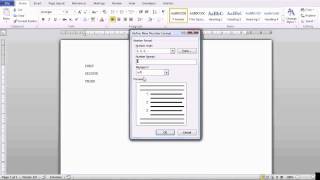 How to create custom numbering for lists  Word 2010 [upl. by Kelsey]