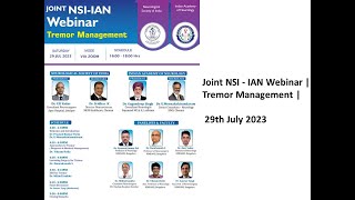 Joint NSI  IAN Webinar  Tremor Management  29th July 2023 [upl. by Fay]