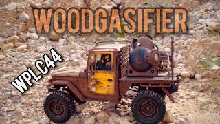 Wpl c44 HOLZVERGASER wood gasifier on trail rc custom [upl. by Janene783]