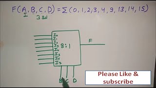 implementing boolean function using multiplexer [upl. by Tiebold]