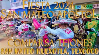 Comparsa Tejones 2024  Fiesta de San Mateo Apostol Huexotla Texcoco [upl. by Gausman]