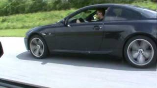 BMW M6 V10 vs452whp Turbo Nismo 350z [upl. by Anirtal]