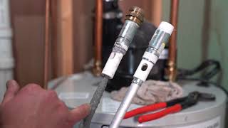 Anode Rod Replacement on a Bradford White Water Heater  Water Heaters Now [upl. by Nauqyaj244]