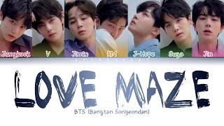 BTS 방탄소년단  Love Maze Color Coded LyricsHanRomEng [upl. by Becht684]