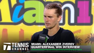 Alexander Zverev Reaches His Fourth Miami Semifinal After Win Over Marozsan  Miami QF [upl. by Nauqyaj]