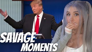 My First Time Watching Donald Trump  Savage Moments REACTION [upl. by Eicyaj216]