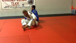 Jiu Jitsu Techniques  Elevator Sweep and Lapel Choke [upl. by Aninnaig36]