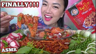 ASMR SPICY SALMON  FRIED CHILI FINALLY EATING SOUNDS NO TALKING  SASASMR [upl. by Thurmond758]