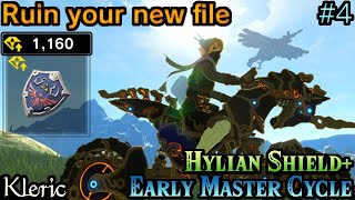 Early Master Cycle Menu Overloading again Hylian Shield with Modifiers  BotW Glitches amp Tricks [upl. by Vano115]