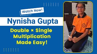 Double × Single Multiplication Made Easy  Nynisha Gupta amazing abacus incredible [upl. by Aivatnwahs157]