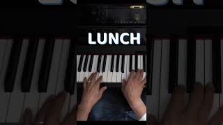 How to play LUNCH on piano  EASY billieeilish [upl. by Aihsenet461]