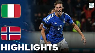 Italy vs Norway  Highlights  U21 Euro Qualification 17102023 [upl. by Marcell]