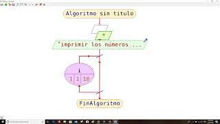 PSeint diagrama de flujo y ciclo for [upl. by Charity]