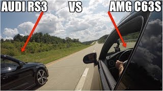 Audi RS3 Vs Mercedes AMG c63s  Which is faster [upl. by Erelia]